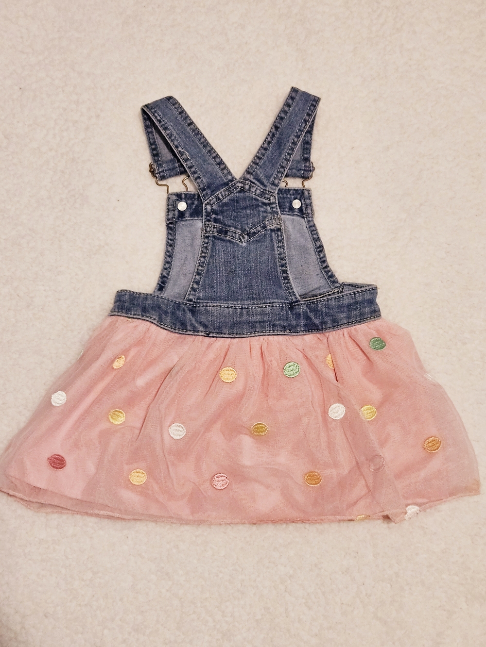 Wonder Nation Baby Girl Overall Dress 18 Months